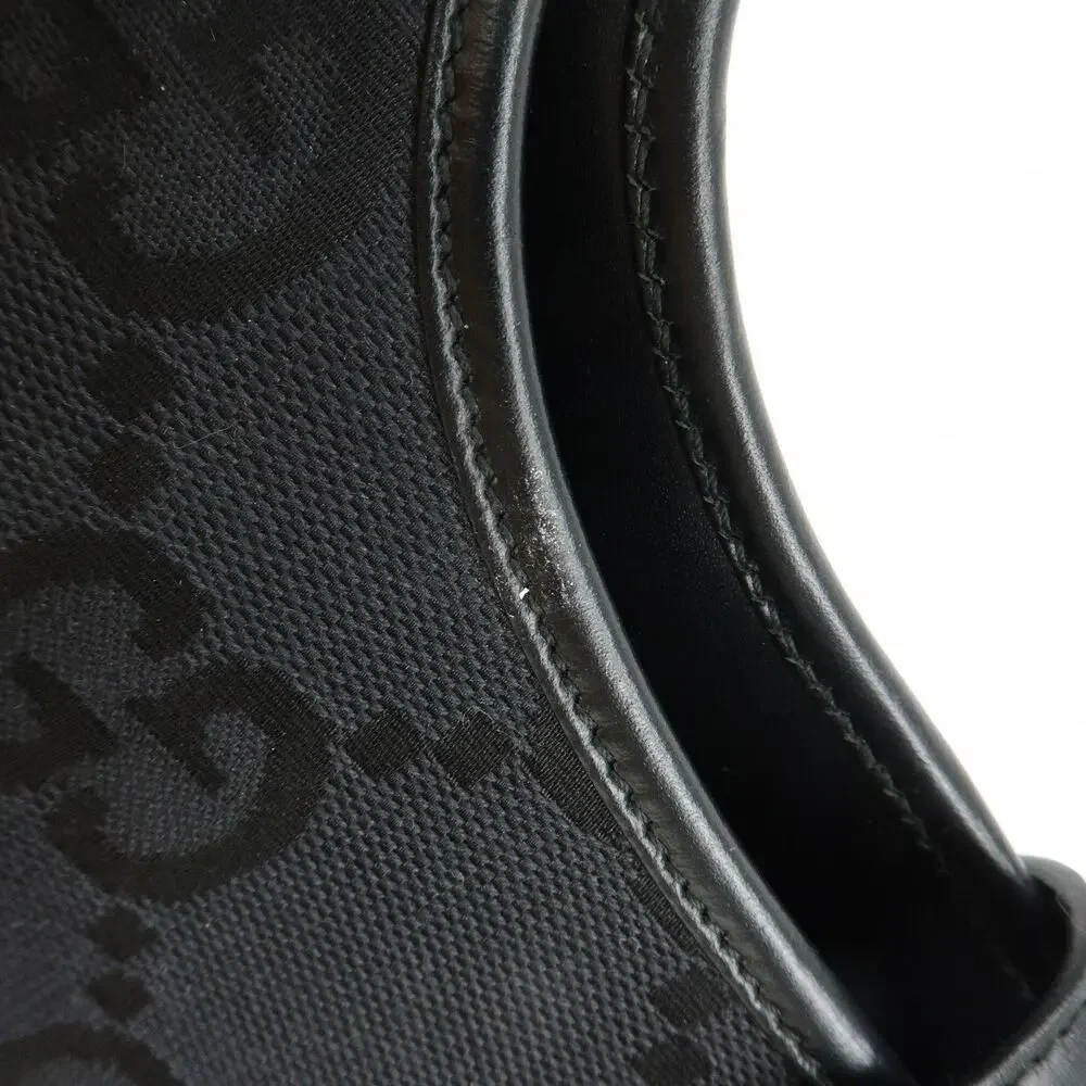 Gucci Jackie GG Canvas & Leather Hobo Bag Black